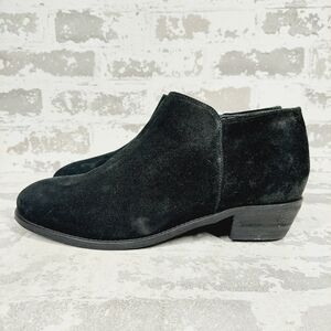 New Softwalk Rocklin Black Suede Round Toe Ankle Boots O293